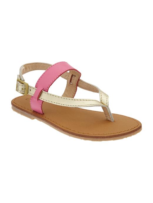 1 of 8 showing, with the color pixie dust pink of product Diane von Furstenberg ♥ babyGap colorblock sandals