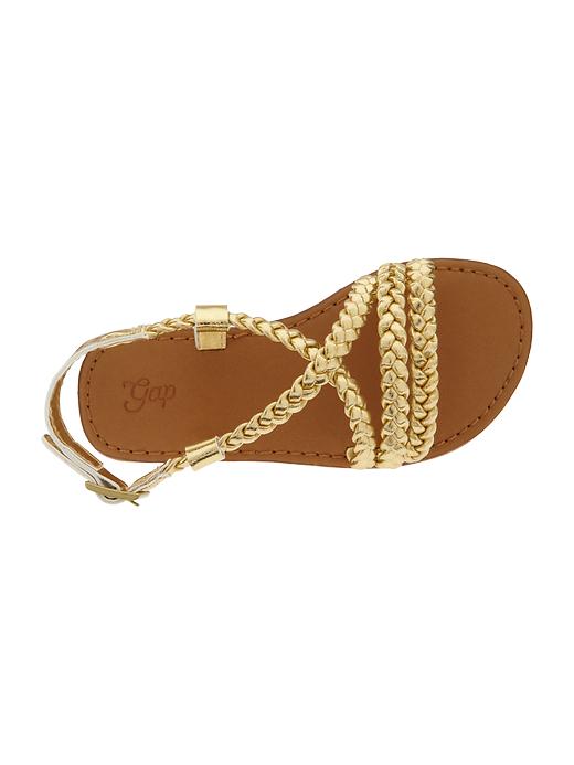 2 of 8 showing, with the color metallic gold of product Metallic braided sandal
