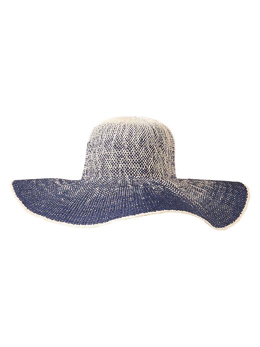 1 of 8 showing, with the color indigo of product Ombre floppy hat