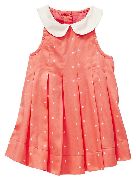 1 of 8 showing, with the color neon orange light of product Peter Pan pleated dress