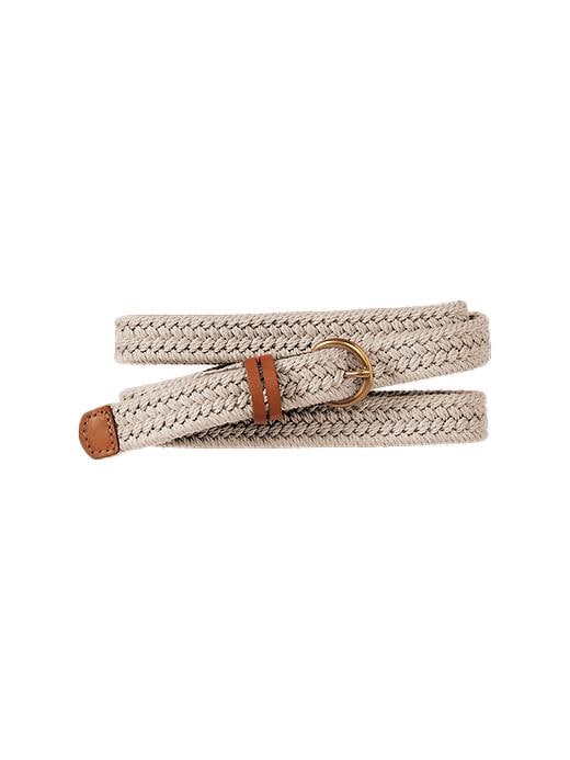 1 of 8 showing, with the color cream of product Braided rope belt