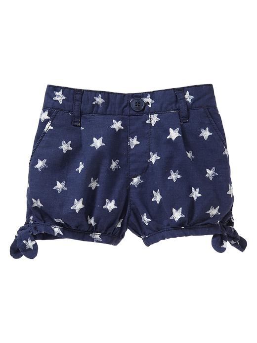 1 of 8 showing, with the color raw indigo star print of product Star bubble shorts
