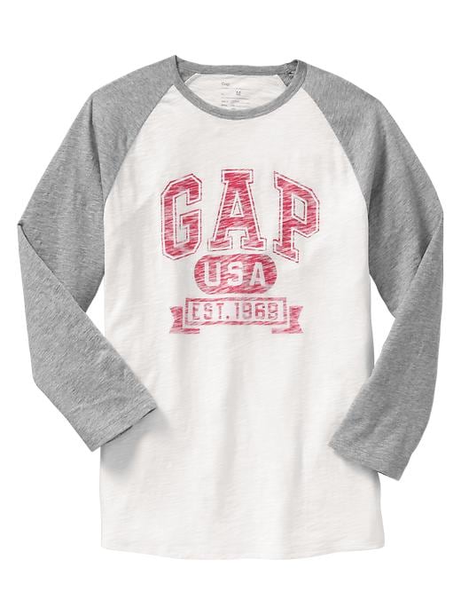 1 of 8 showing, with the color chalk of product Arch logo raglan T