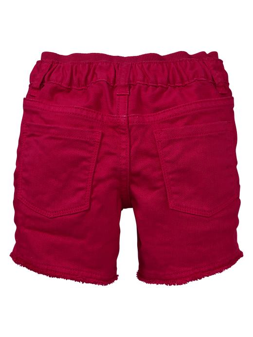 2 of 8 showing, with the color cinnamon candy of product Red denim shorts