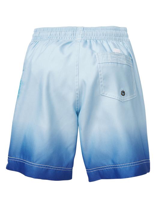 2 of 8 showing, with the color light blue/navy of product Surfer ombre swim trunks