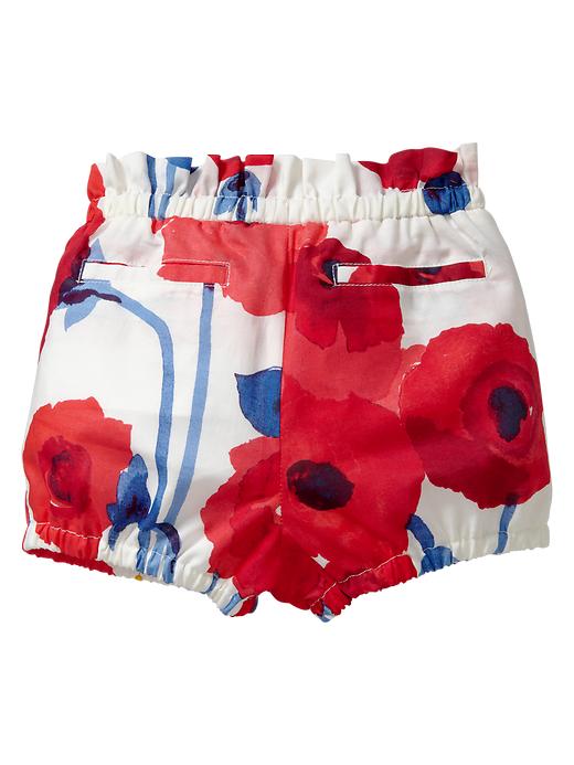 2 of 8 showing, with the color poppy print of product Bow floral bubble shorts