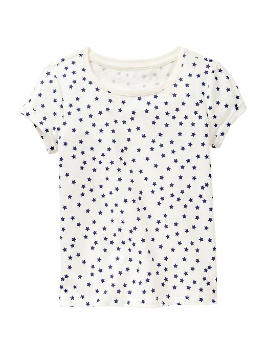 1 of 8 showing, with the color milk of product Americana cuffed T