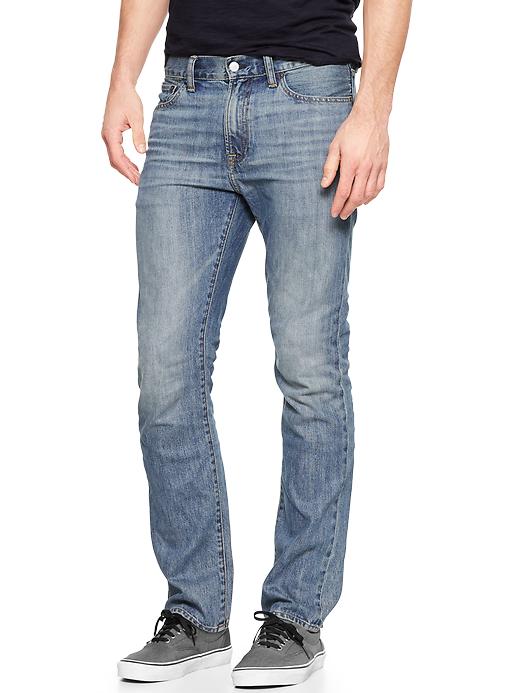 1 of 8 showing, with the color pale blue of product 1969 slim fit jeans (pale blue wash)