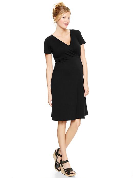 1 of 8 showing, with the color true black of product Wrap dress
