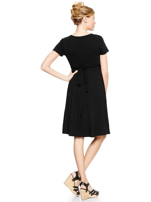2 of 8 showing, with the color true black of product Wrap dress