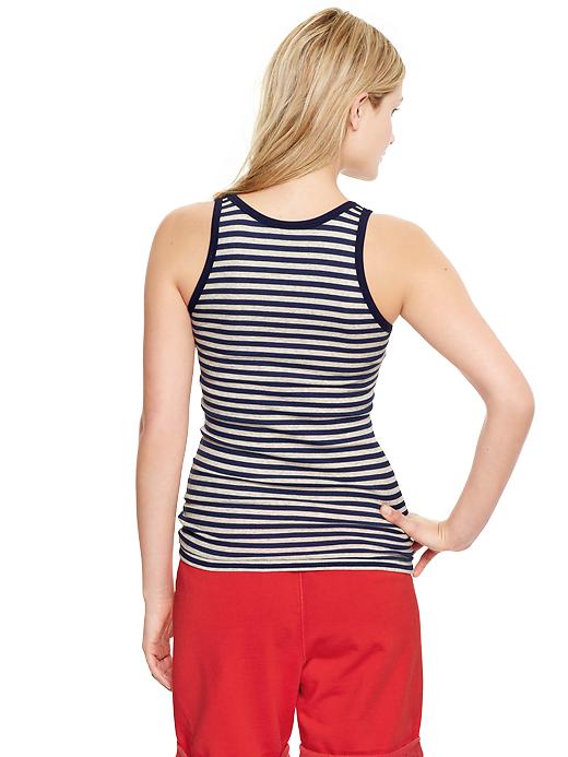 2 of 8 showing, with the color navy stripe of product Stripe patch tank