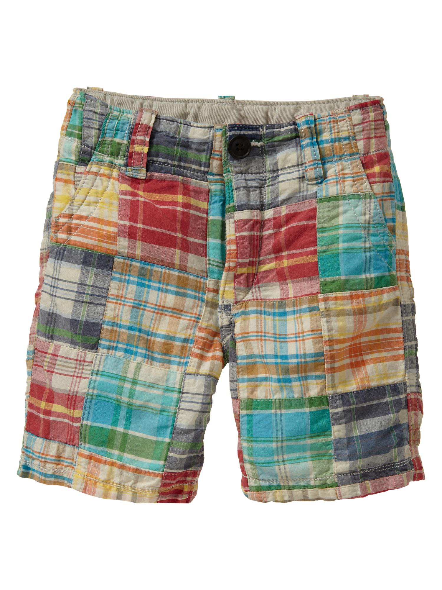 Patchwork plaid shorts | Gap