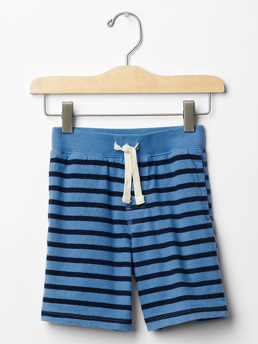 1 of 8 showing, with the color new french blue of product Striped knit shorts