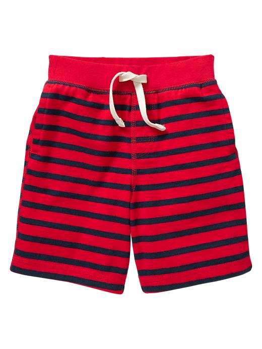 1 of 8 showing, with the color red wagon of product Striped knit shorts
