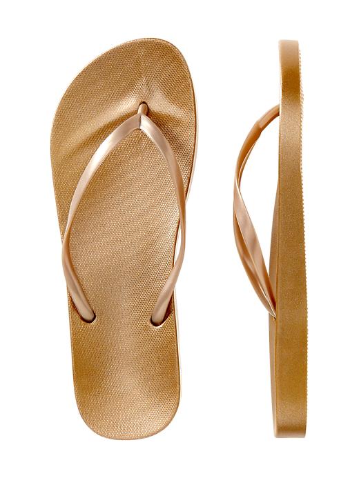 Gap gold flip flops on sale