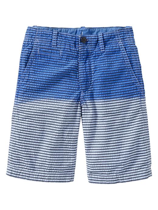 1 of 8 showing, with the color blue stripe of product Dip-dye stripe shorts