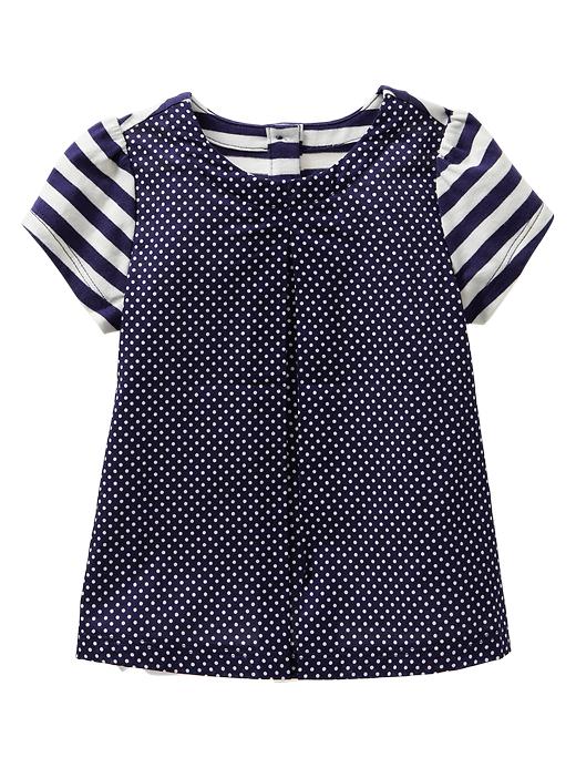 View large product image 1 of 2. Mixed print pleated top