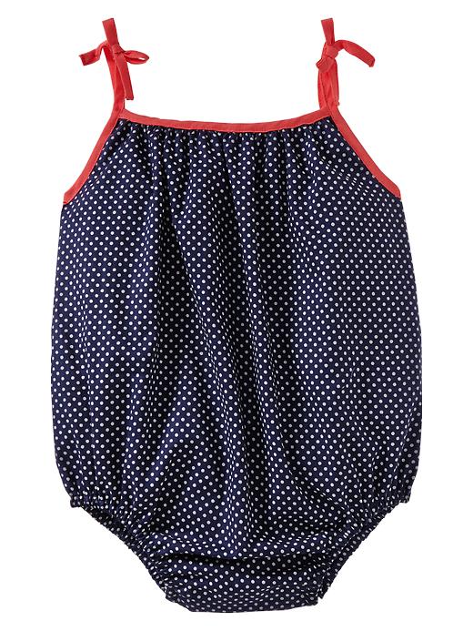 1 of 8 showing, with the color majorca blue of product Dot bow one-piece
