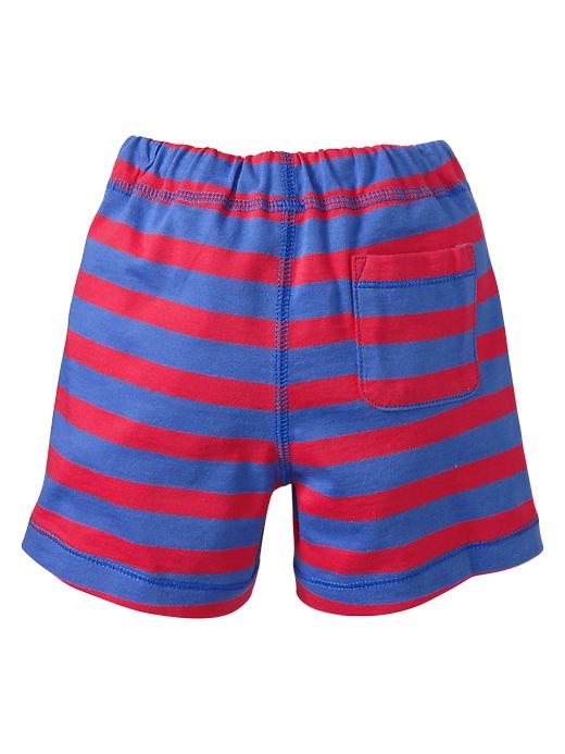 2 of 8 showing, with the color hawaiian red of product Striped knit pocket shorts