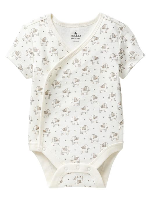 1 of 8 showing, with the color ivory frost of product Favorite elephant kimono bodysuit