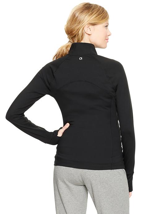 2 of 8 showing, with the color true black of product GapFit full-zip jacket