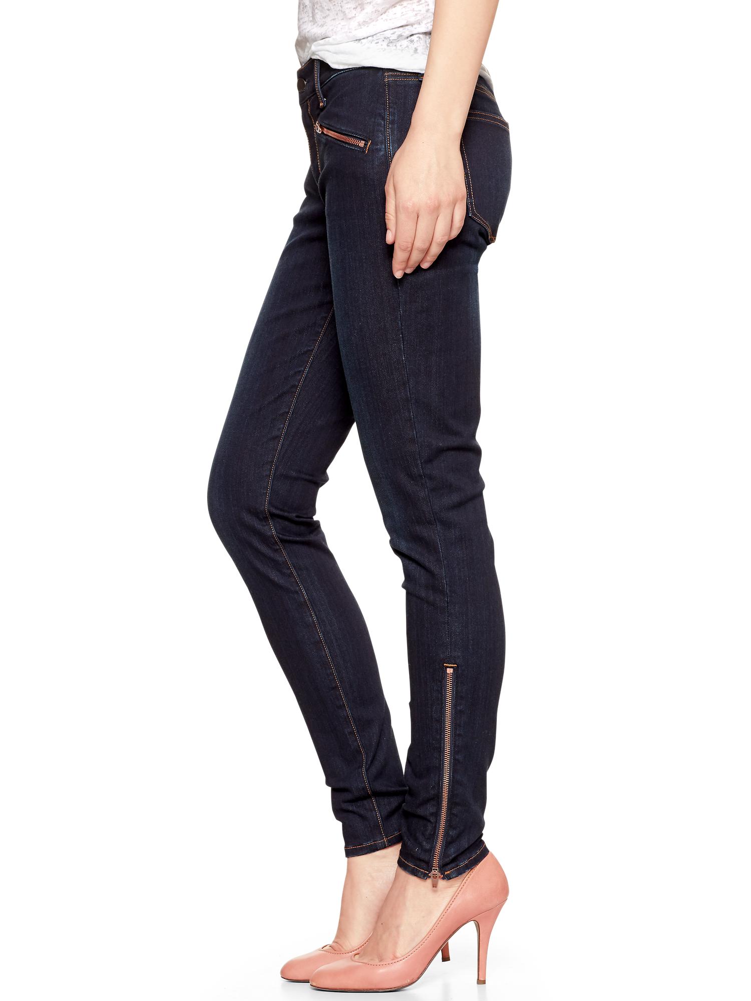1969 zipper legging skimmer jeans