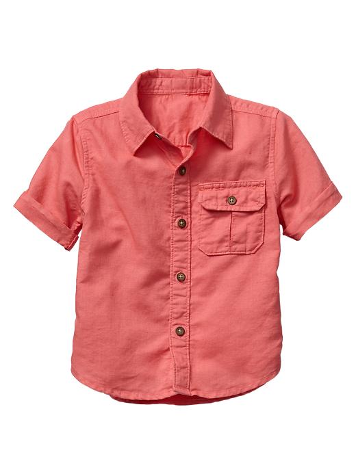 1 of 8 showing, with the color calypso of product Linen shirt