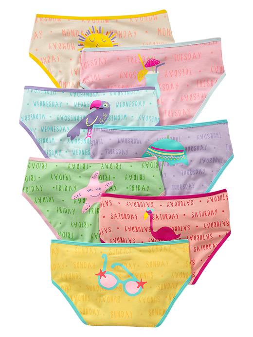 1 of 8 showing, with the color multi of product Day of the week beach bikini (7-pack)