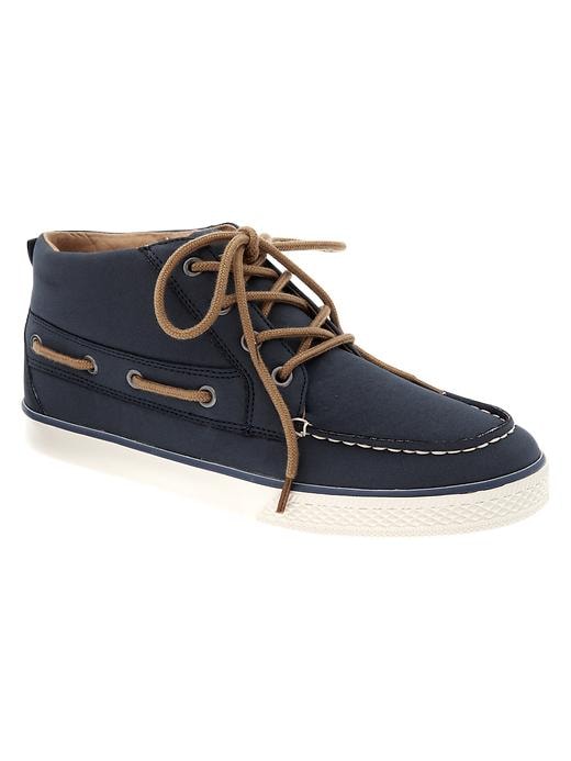 1 of 8 showing, with the color pangea blue of product Mid-top deck sneakers