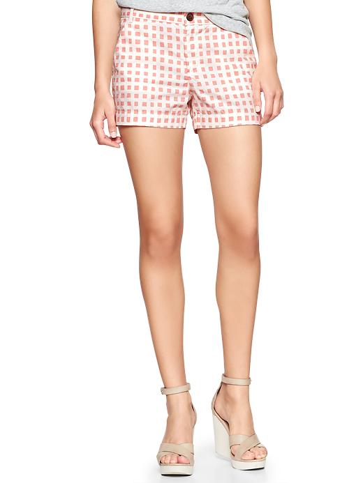 1 of 8 showing, with the color gradiant grid pink of product Sunkissed printed shorts