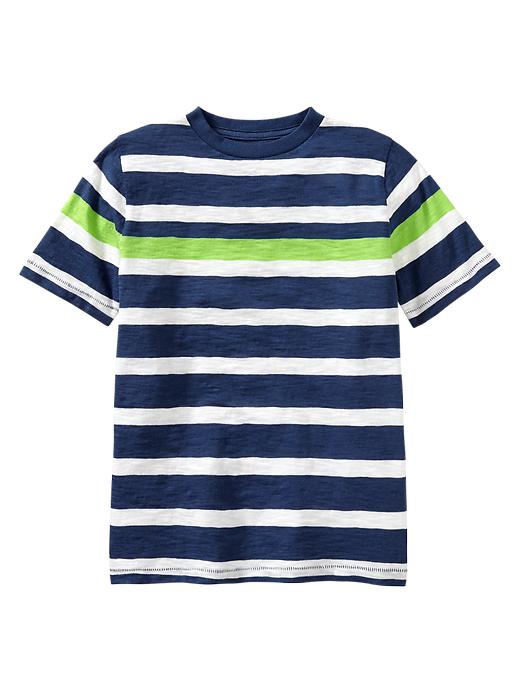 1 of 8 showing, with the color atlantic blue of product Contrast striped knit T