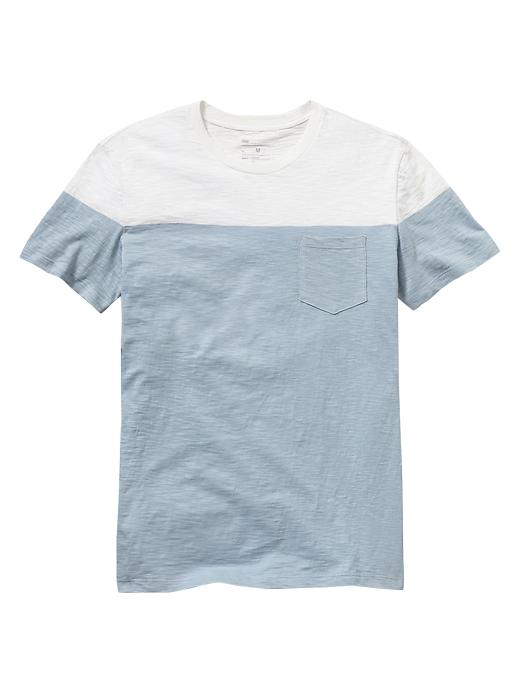 View large product image 1 of 1. Colorblock slub T
