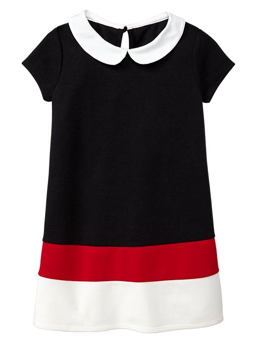 1 of 8 showing, with the color true black of product Peter Pan colorblock dress