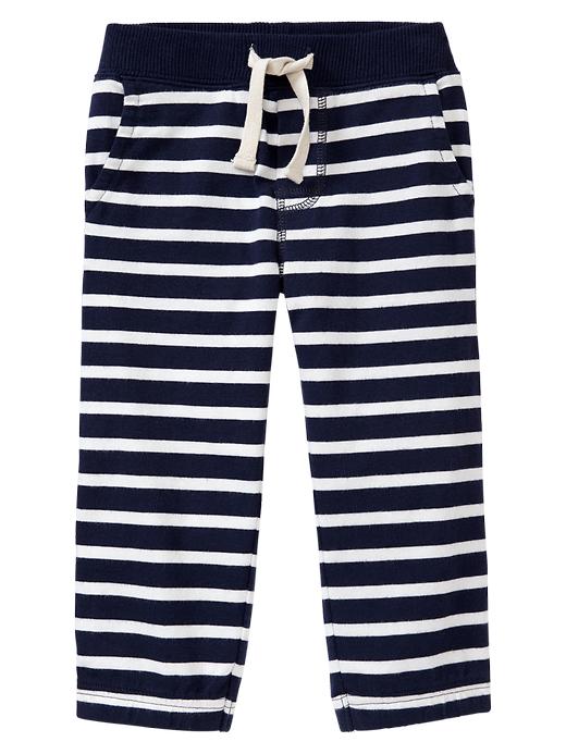 View large product image 1 of 1. Stripe jersey pants