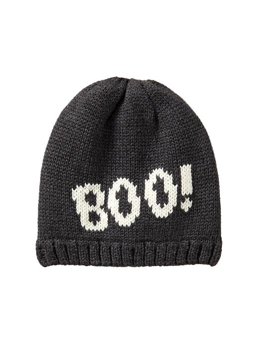 1 of 8 showing, with the color charcoal heather of product Intarsia boo hat