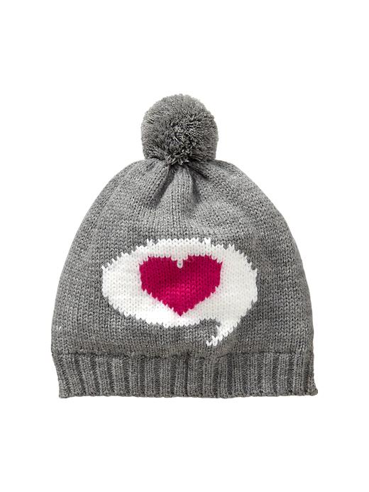 View large product image 1 of 1. Intarsia talk bubble hat