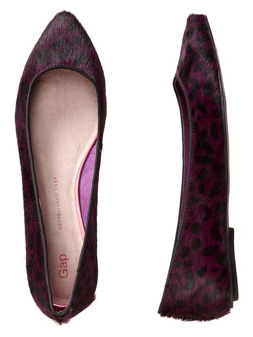 1 of 8 showing, with the color beach plum of product Printed pointy flats