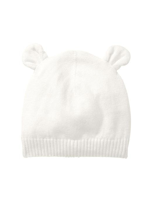 1 of 8 showing, with the color ivory frost of product Sweater bear hat