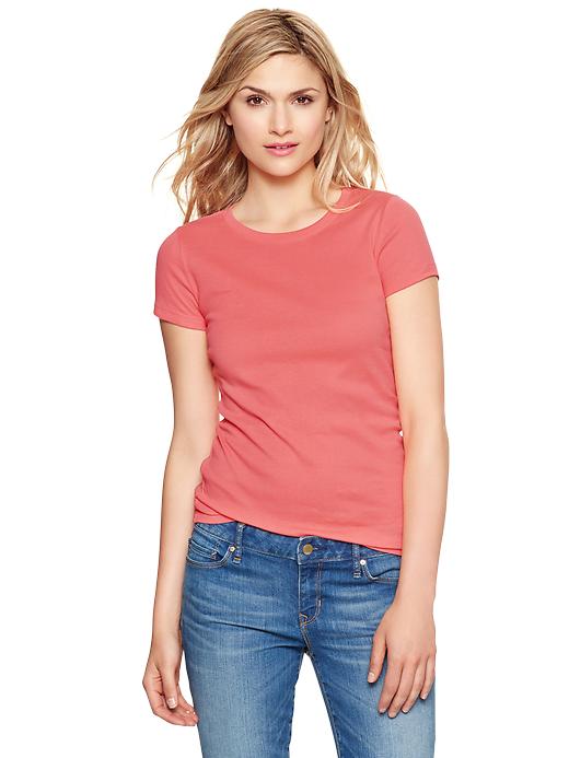 1 of 8 showing, with the color coral reef of product Favorite short-sleeve crew tee
