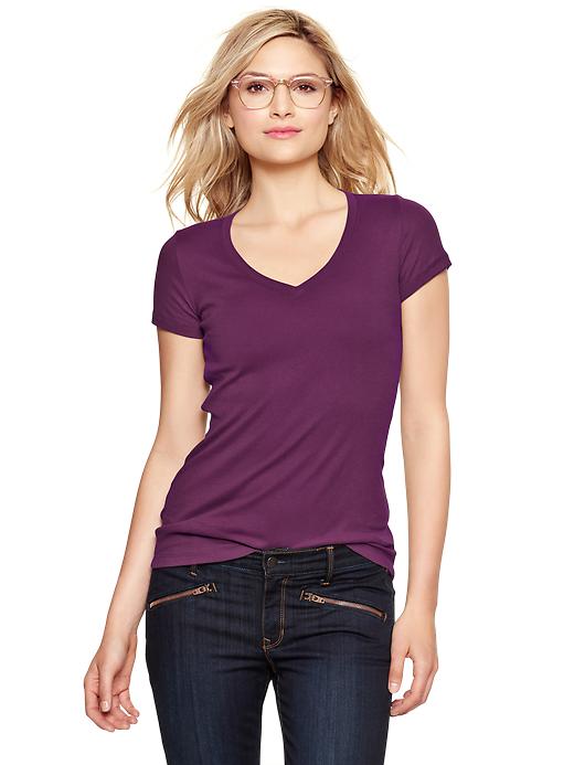 1 of 8 showing, with the color beach plum of product Favorite short-sleeve V-neck tee
