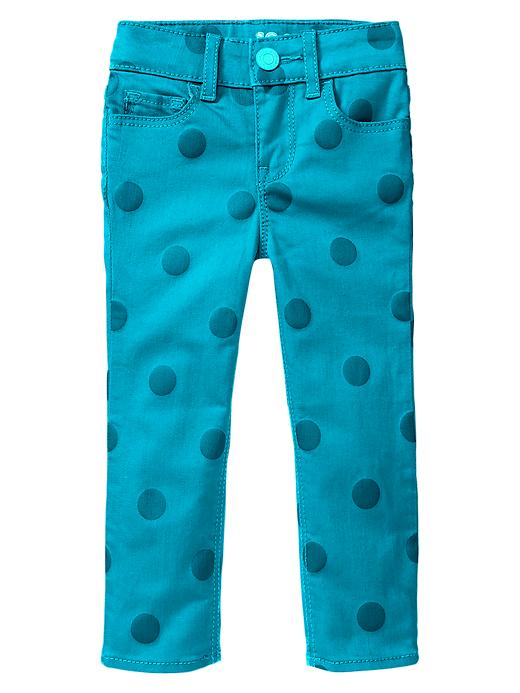 1 of 8 showing, with the color gem stone of product Printed skinny jeans