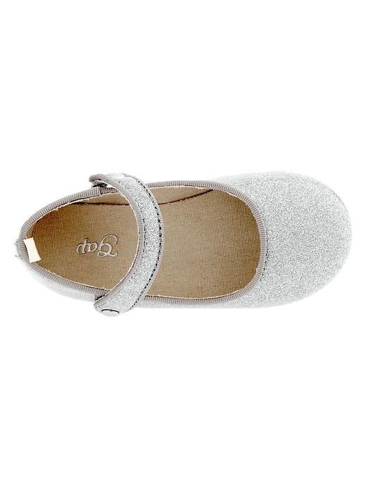2 of 8 showing, with the color silver sparkle of product Sparkly Mary Jane flats