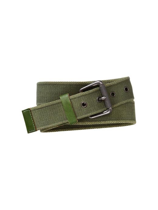 1 of 8 showing, with the color deep cedar green of product Washed webbing belt