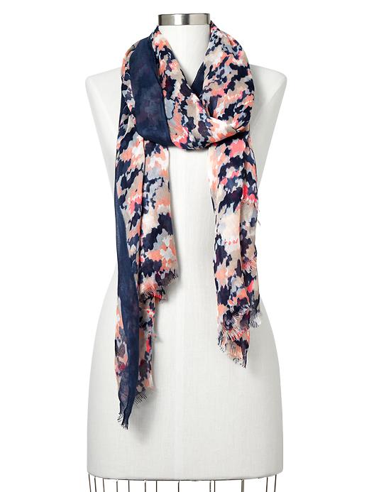 View large product image 1 of 1. Bright camo print scarf