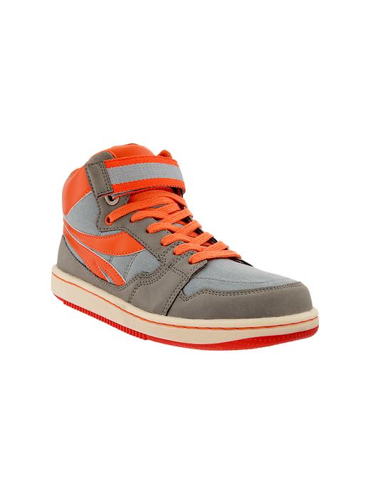 1 of 8 showing, with the color new shadow of product Contrast hi-top sneakers