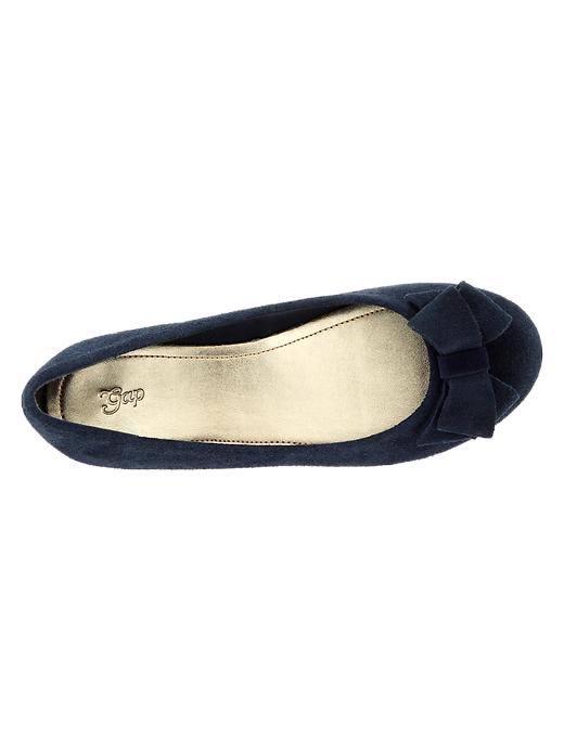 2 of 8 showing, with the color true navy of product Suede bow ballet flats