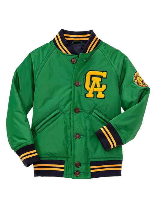1 of 8 showing, with the color gable green of product Letterman jacket