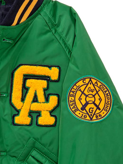 2 of 8 showing, with the color gable green of product Letterman jacket