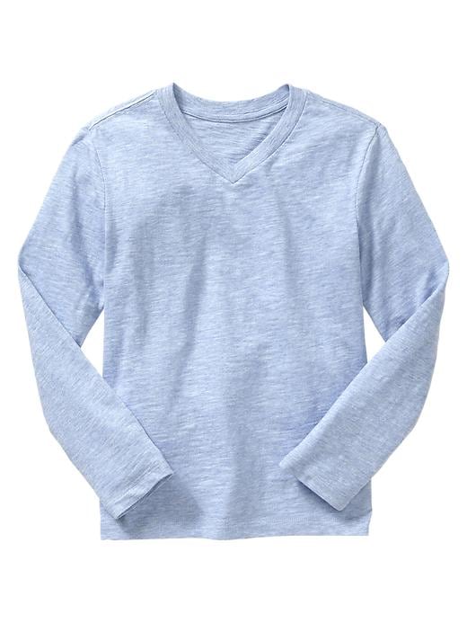 View large product image 1 of 1. Heathered V-neck T