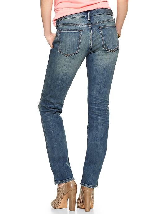 2 of 8 showing, with the color everglades of product 1969 destructed real straight jeans